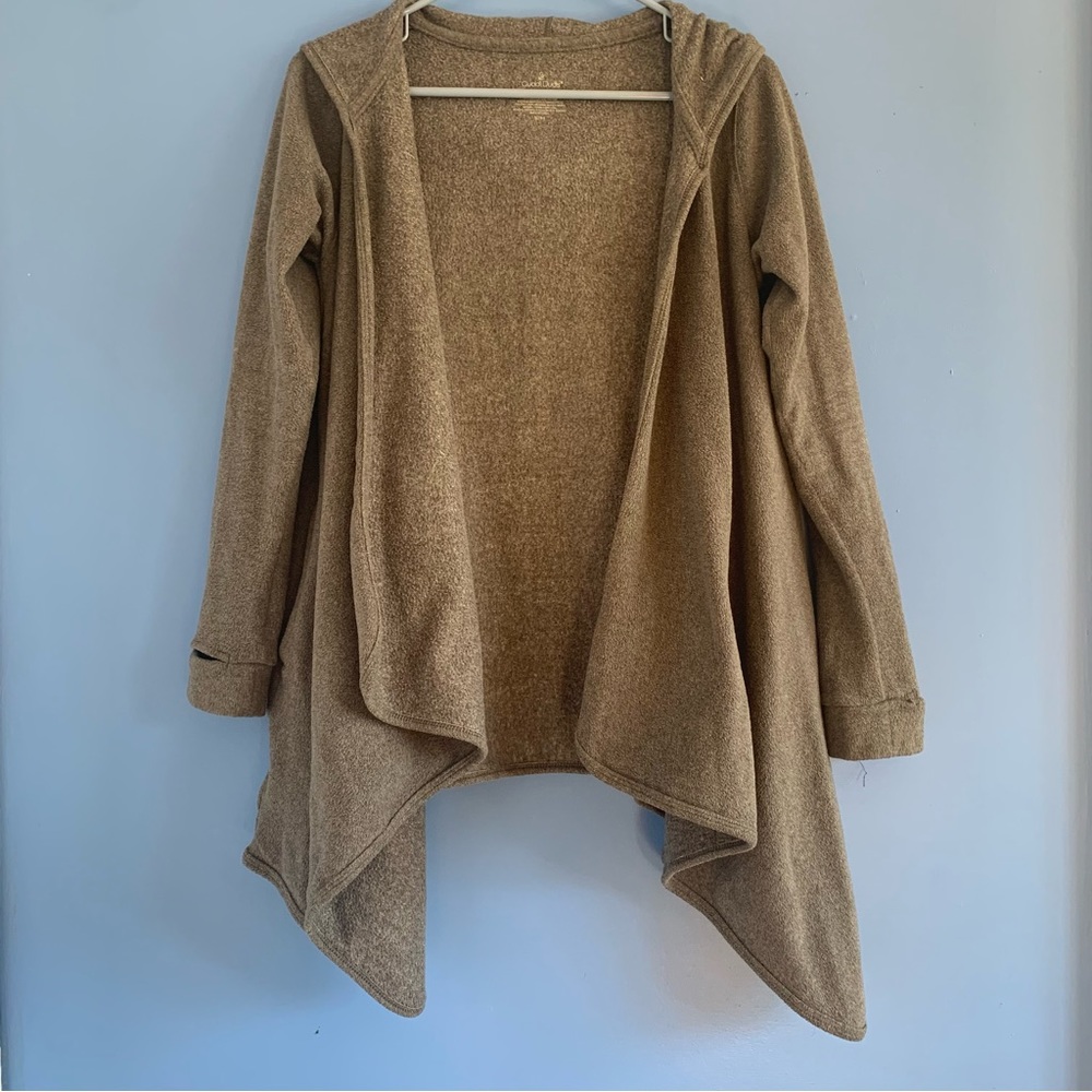 Cuddl Duds Women Fleece Hooded Cardigan Wrap